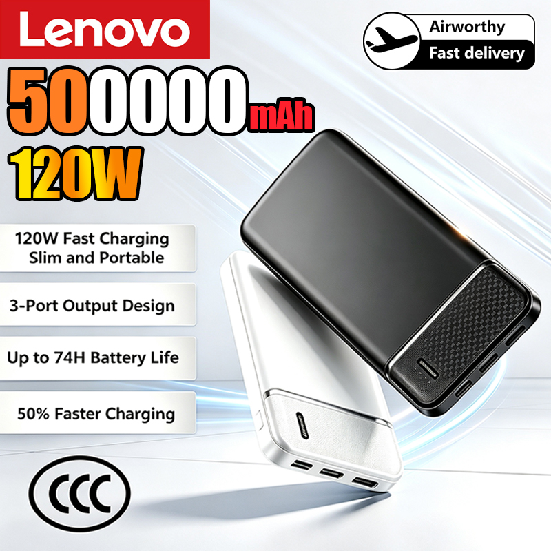Heated Vest Battery - Lenovo 500000mAh Tragbare Powerbank 120W Große