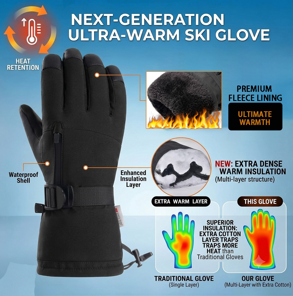 Winter-Skihandschuhe für Männe – Snow Glove Insulated Bewertung und Preis